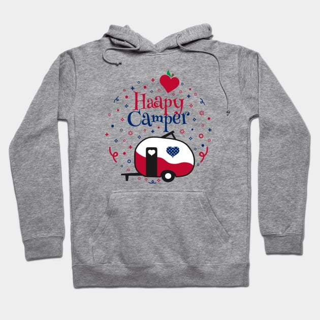 happy camper camping lover Hoodie by Tesszero